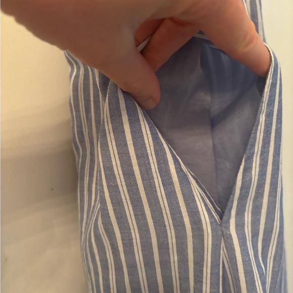 Madewell Blue Striped Midi Dress - Picture 10 of 14